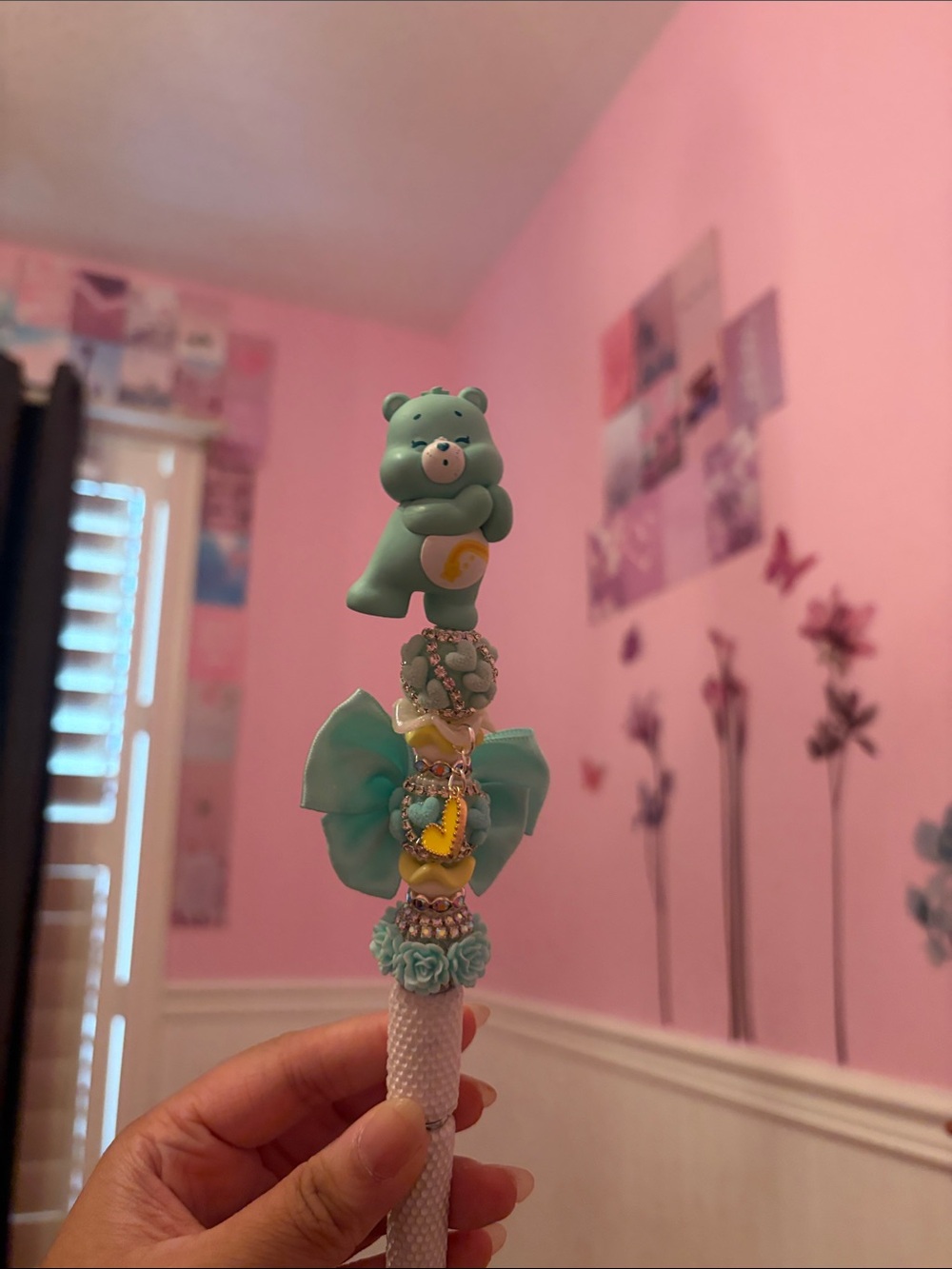 Mint Bear Charm Pen - Mint
